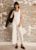 White Cropped Wide Jeans sold by Mint Velvet