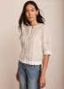 White Ruffle Trim Cotton Top sold by Mint Velvet