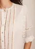 White Ruffle Trim Cotton Top sold by Mint Velvet