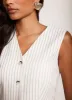 White Pinstripe Waistcoat sold by Mint Velvet