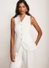 White Pinstripe Waistcoat sold by Mint Velvet