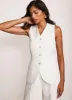 White Pinstripe Waistcoat sold by Mint Velvet