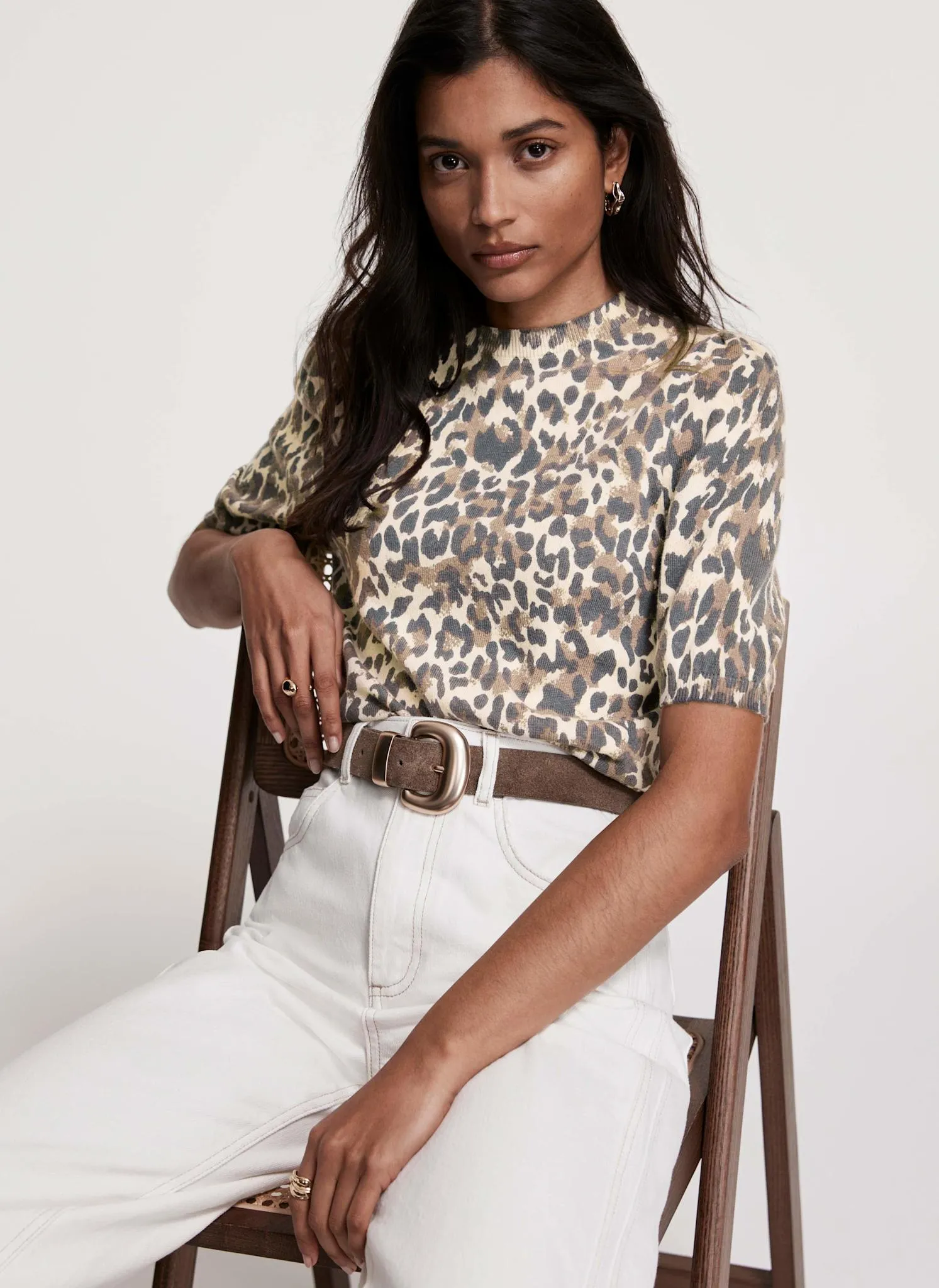 Leopard Print Knit Top sold by Mint Velvet