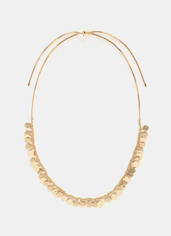 Gold Tone Disc Necklace sold by Mint Velvet