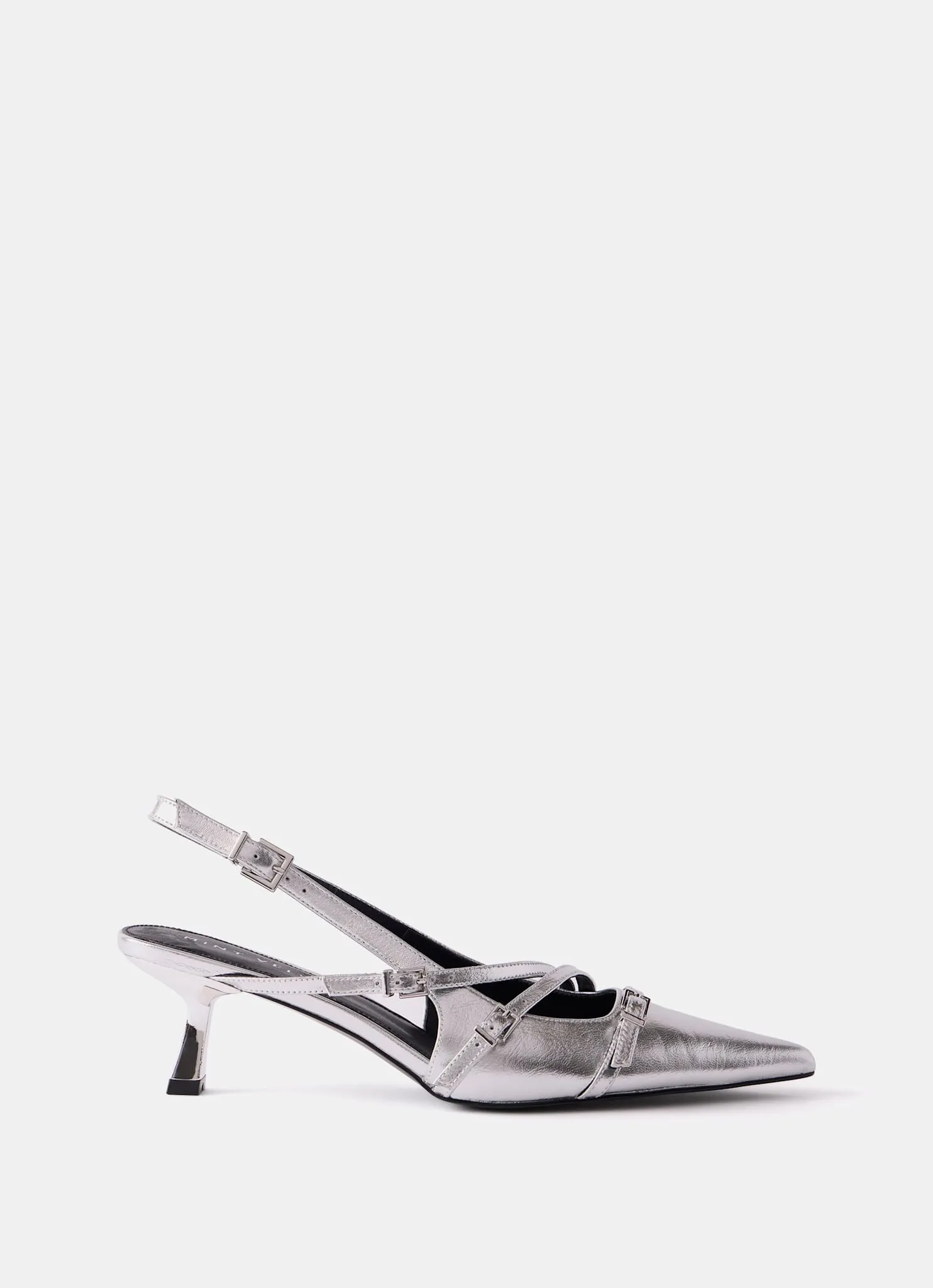 Kit Silver Slingback Kitten Heels sold by Mint Velvet product image thumbnail 3