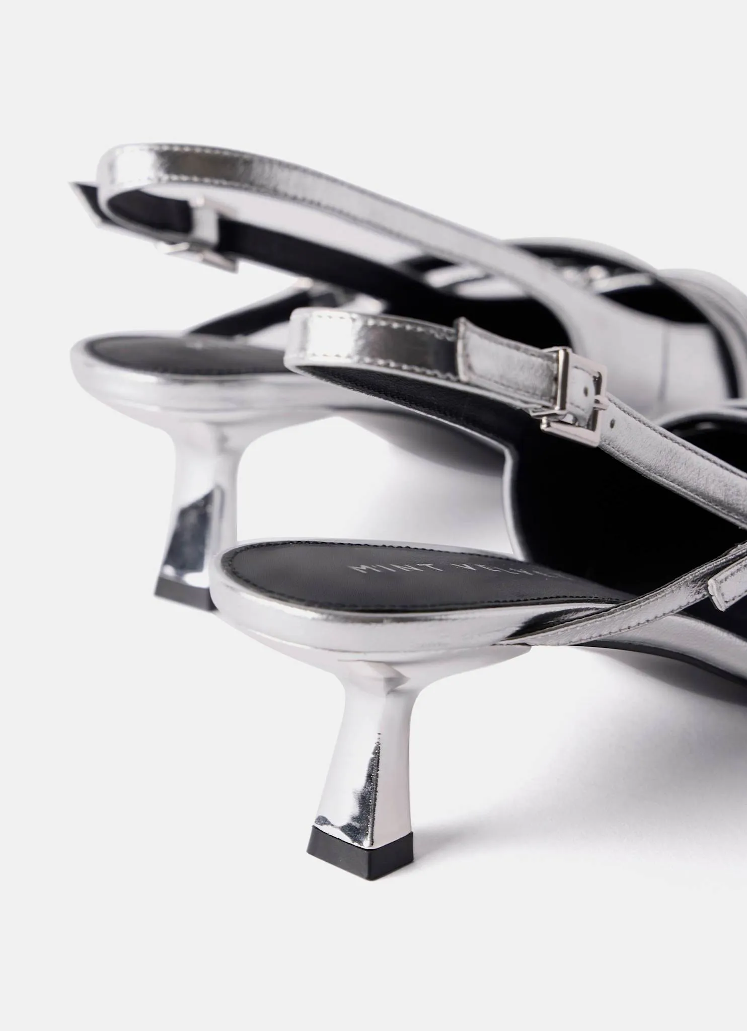 Kit Silver Slingback Kitten Heels sold by Mint Velvet product image thumbnail 5