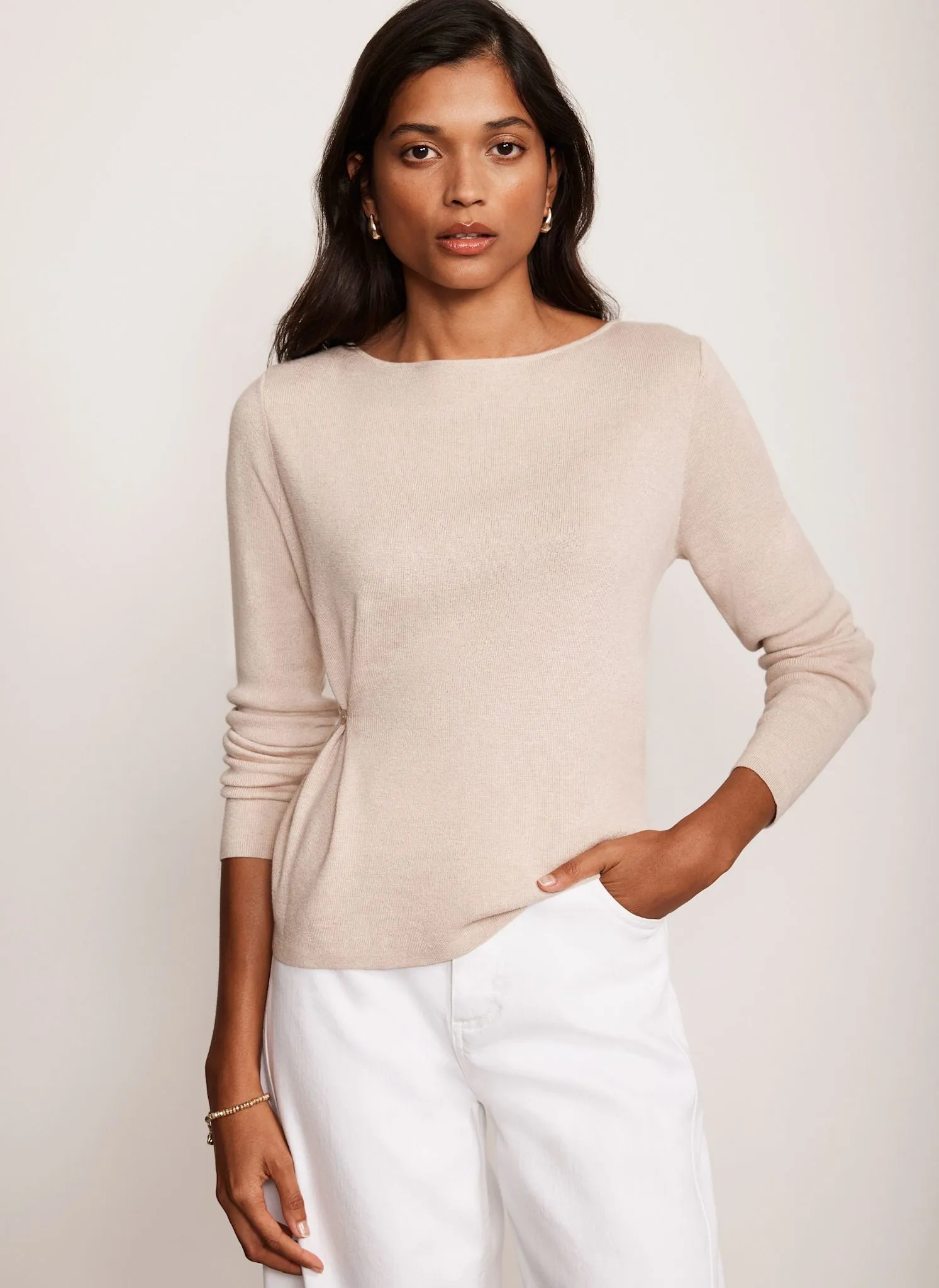 Neutral Button Detail Top sold by Mint Velvet product image thumbnail 3