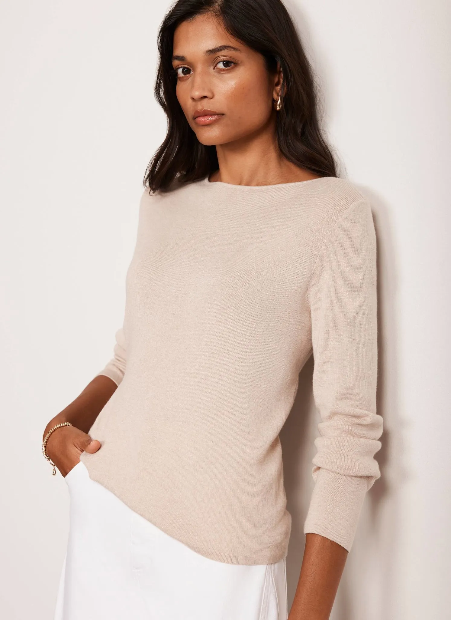 Neutral Button Detail Top sold by Mint Velvet product image thumbnail 5