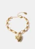 Gold Tone Heart Charm Bracelet sold by Mint Velvet