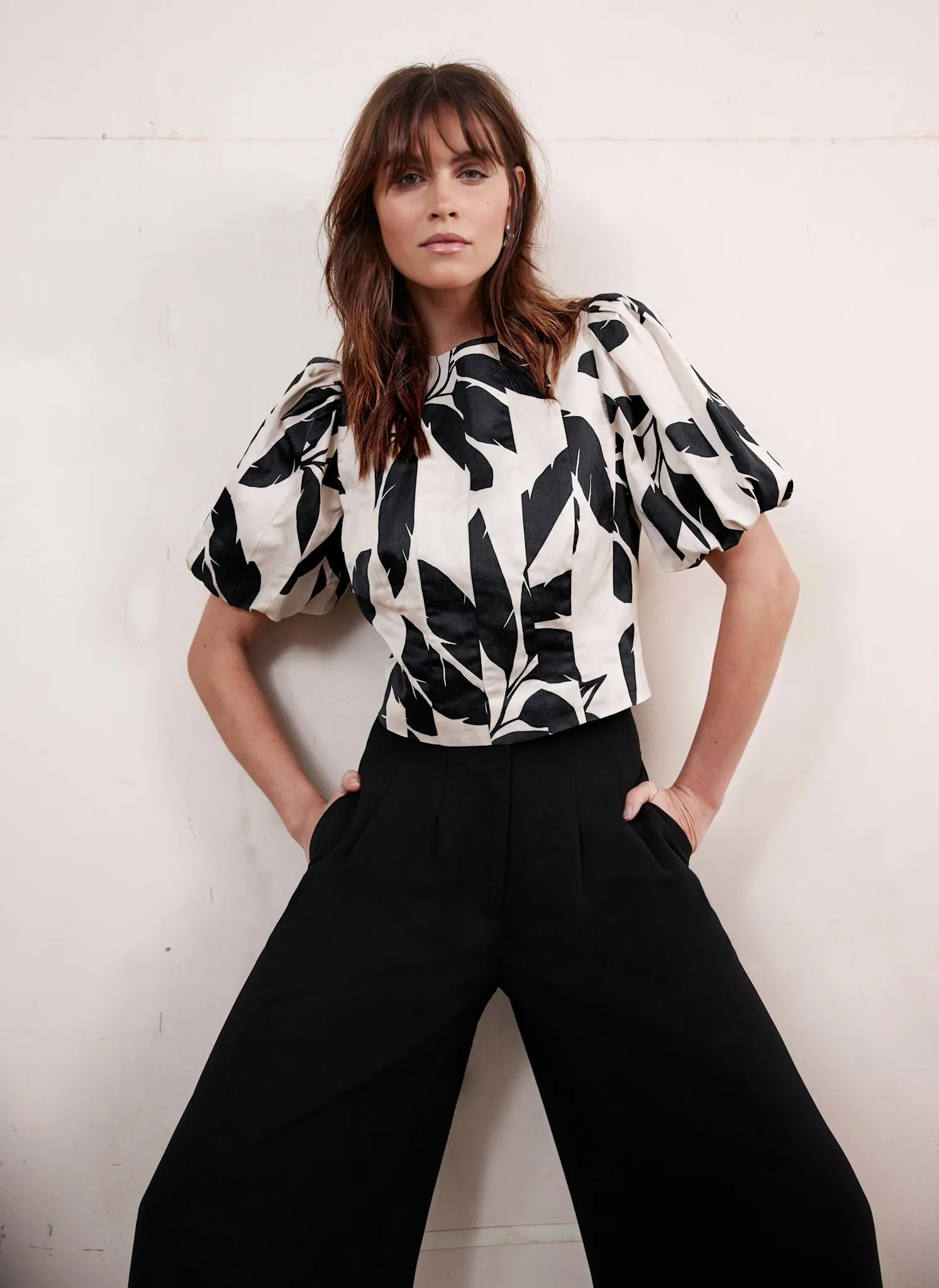 Neutral Palm Print Top sold by Mint Velvet