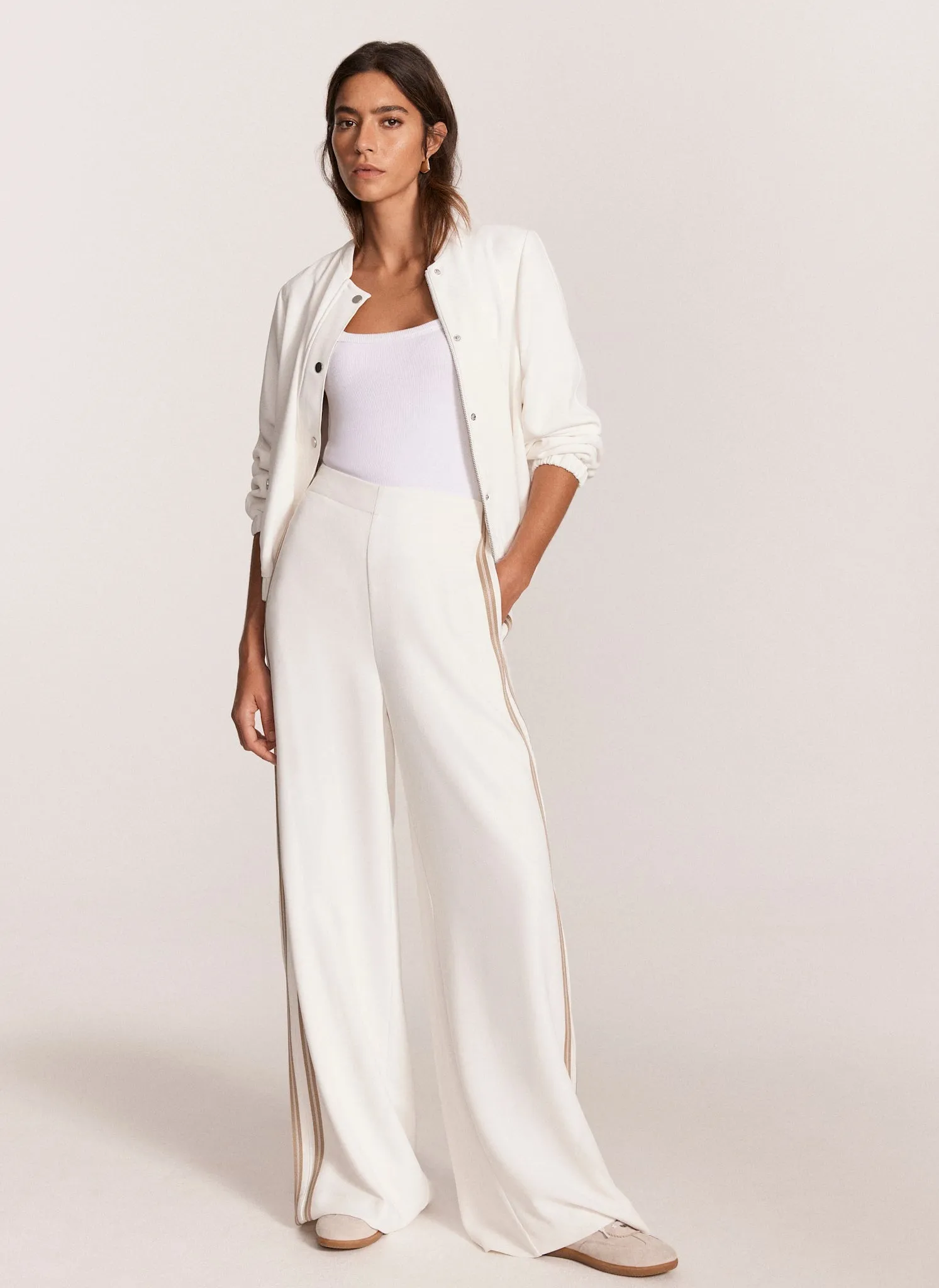 White Side Stripe Wide Trousers sold by Mint Velvet product image thumbnail 4