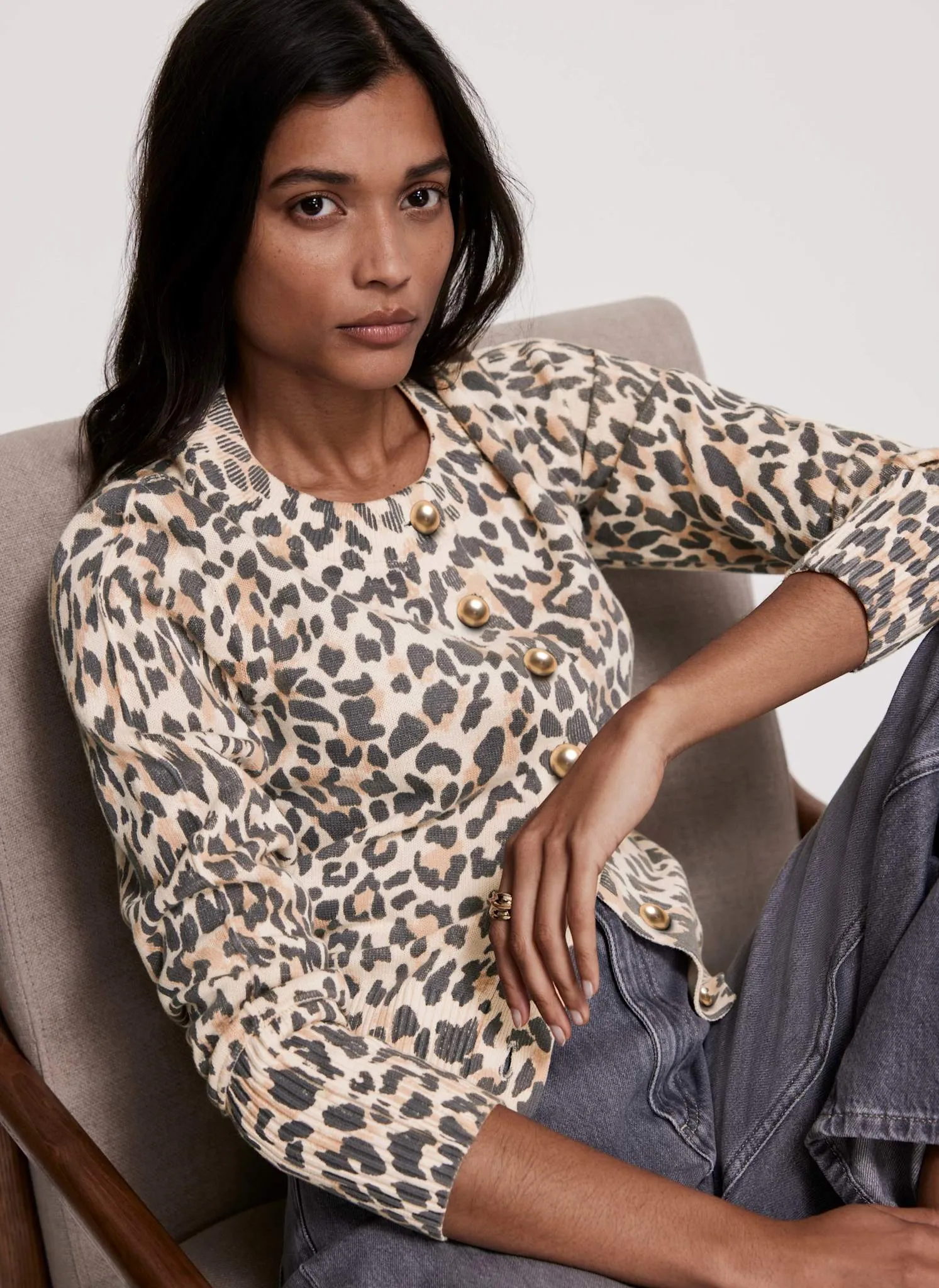 Leopard Print Cardigan sold by Mint Velvet product image thumbnail 2