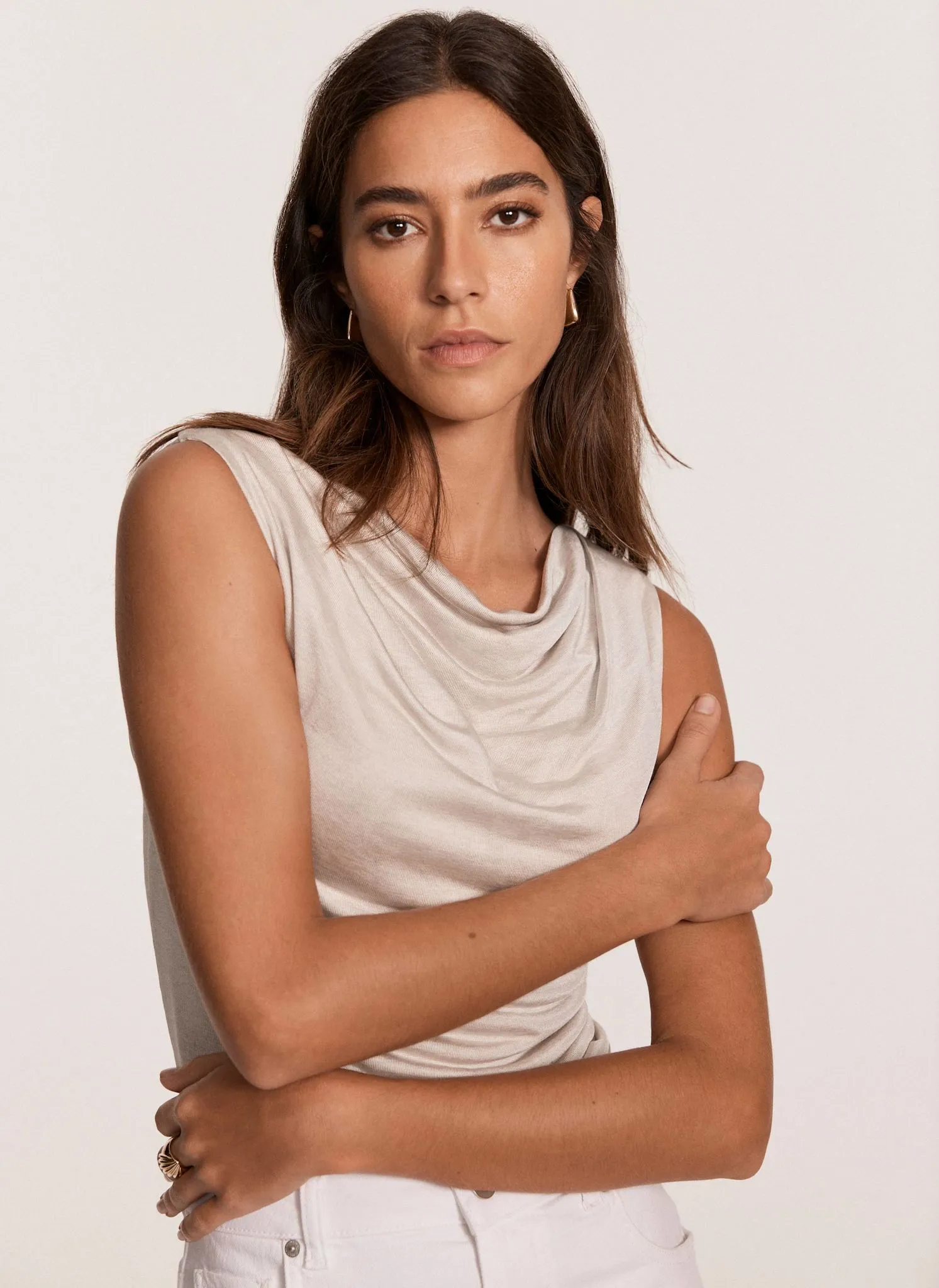 Neutral Draped Top sold by Mint Velvet product image thumbnail 3