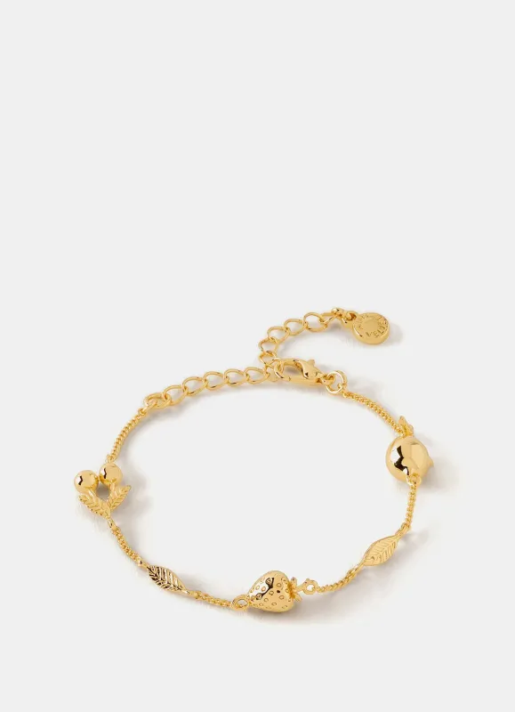 Gold Plated Fruit Charm Bracelet sold by Mint Velvet
