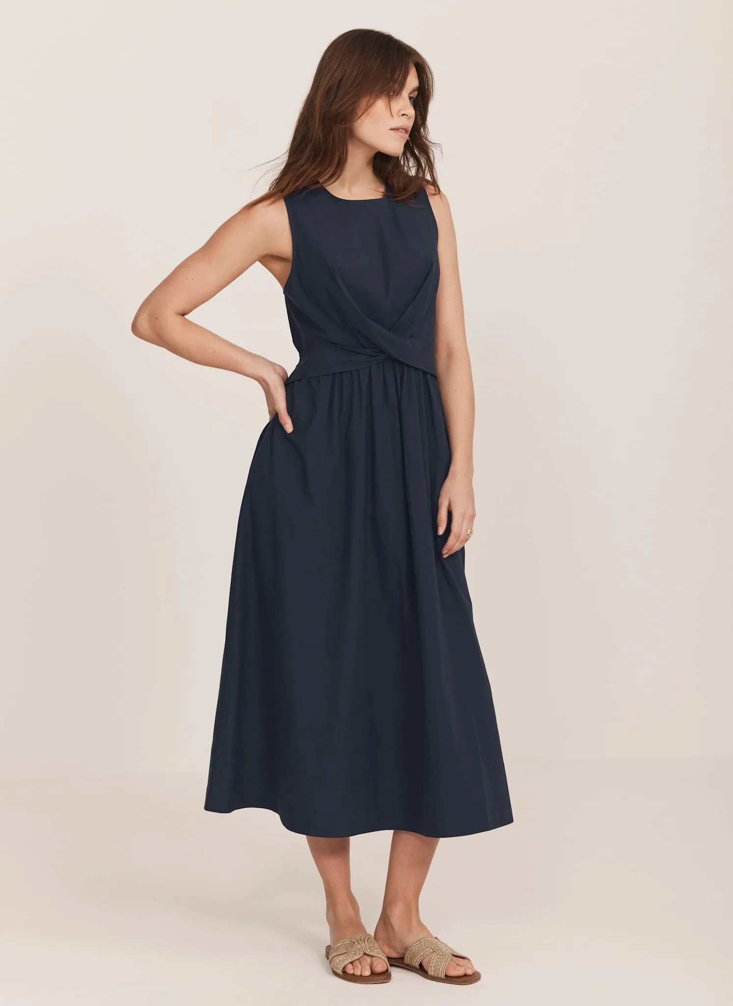 Navy Twist Midi Dress sold by Mint Velvet product image thumbnail 3