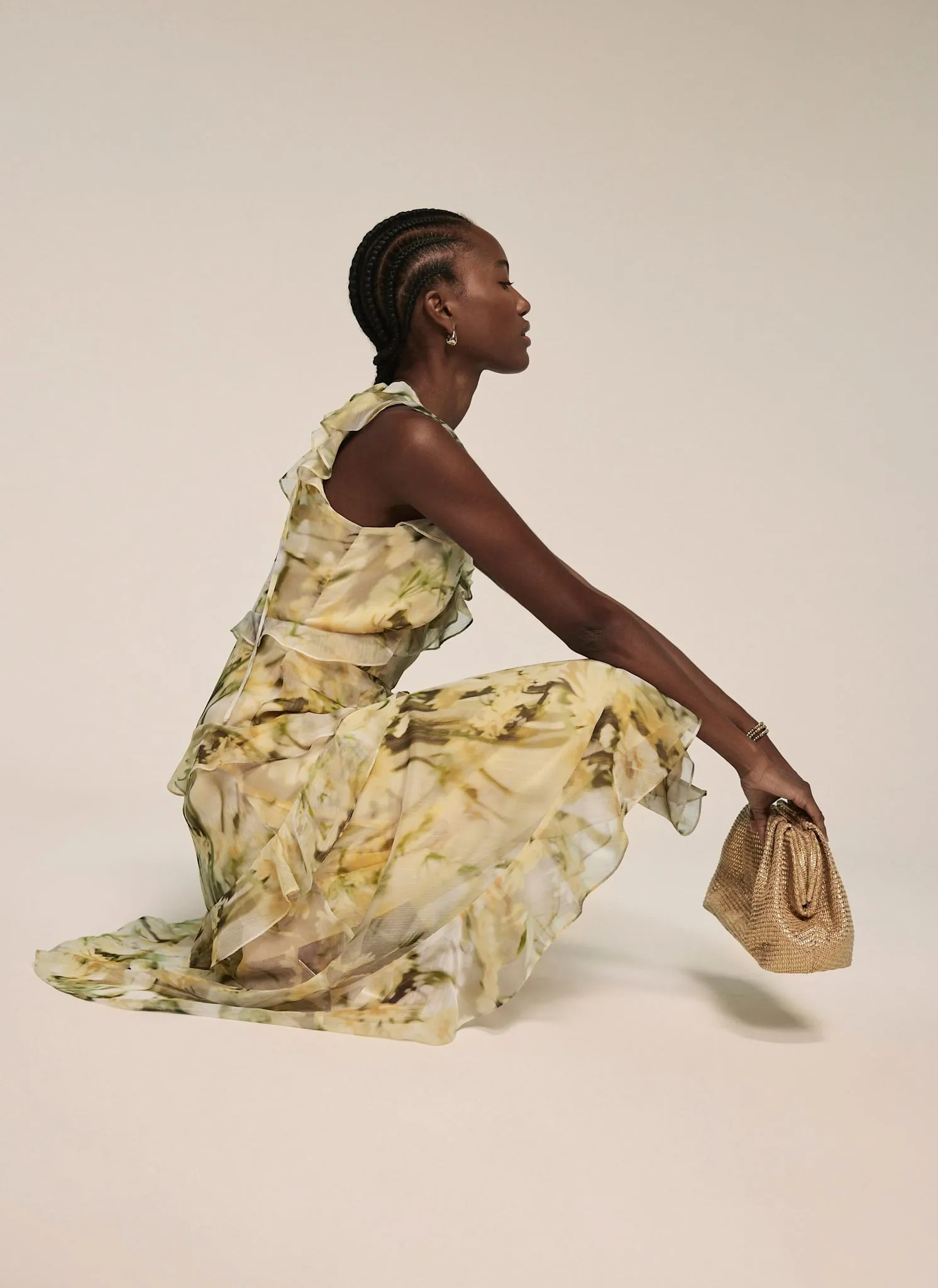 Yellow Floral Print Midi Dress sold by Mint Velvet product image thumbnail 2