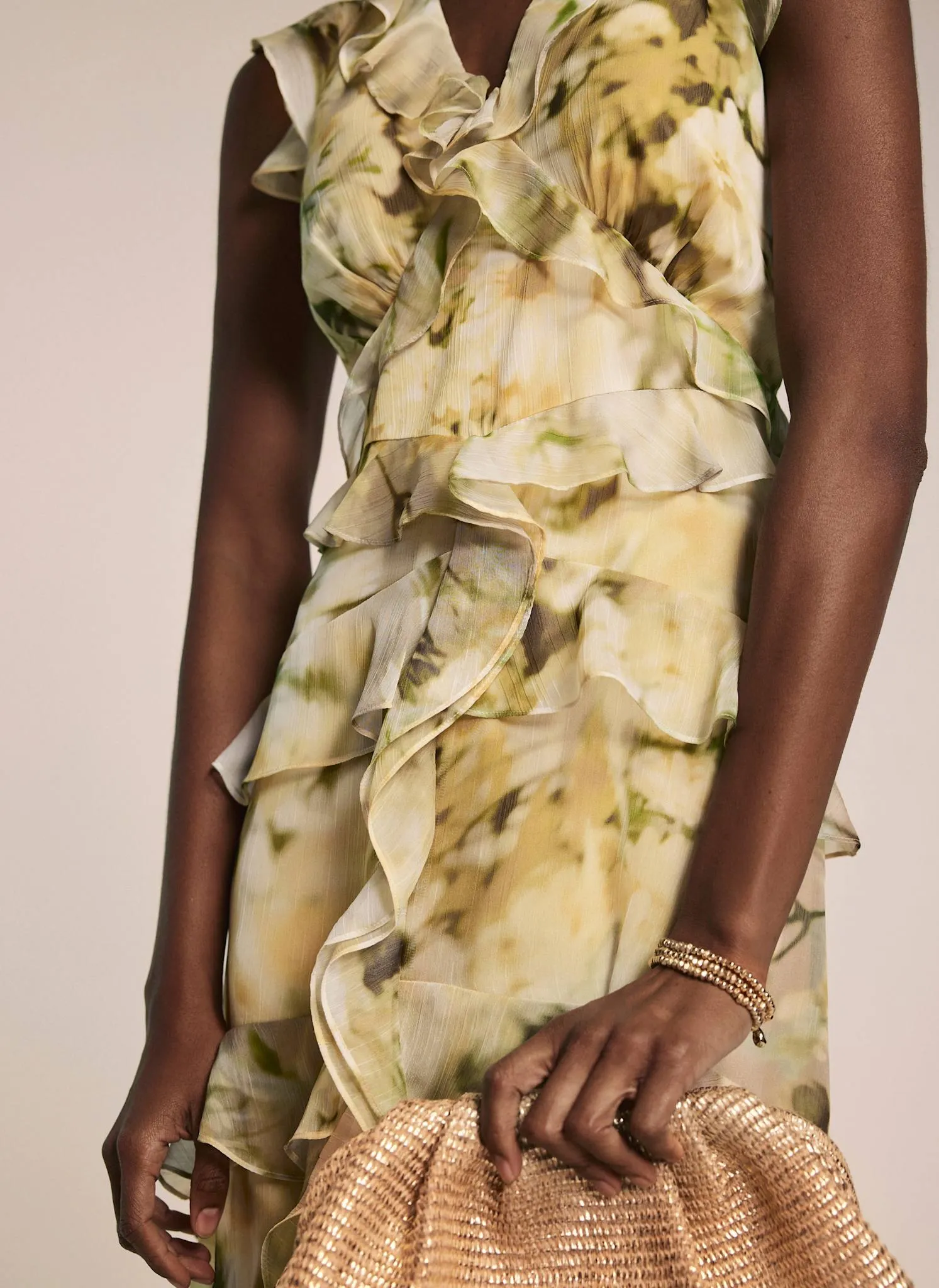 Yellow Floral Print Midi Dress sold by Mint Velvet product image thumbnail 5