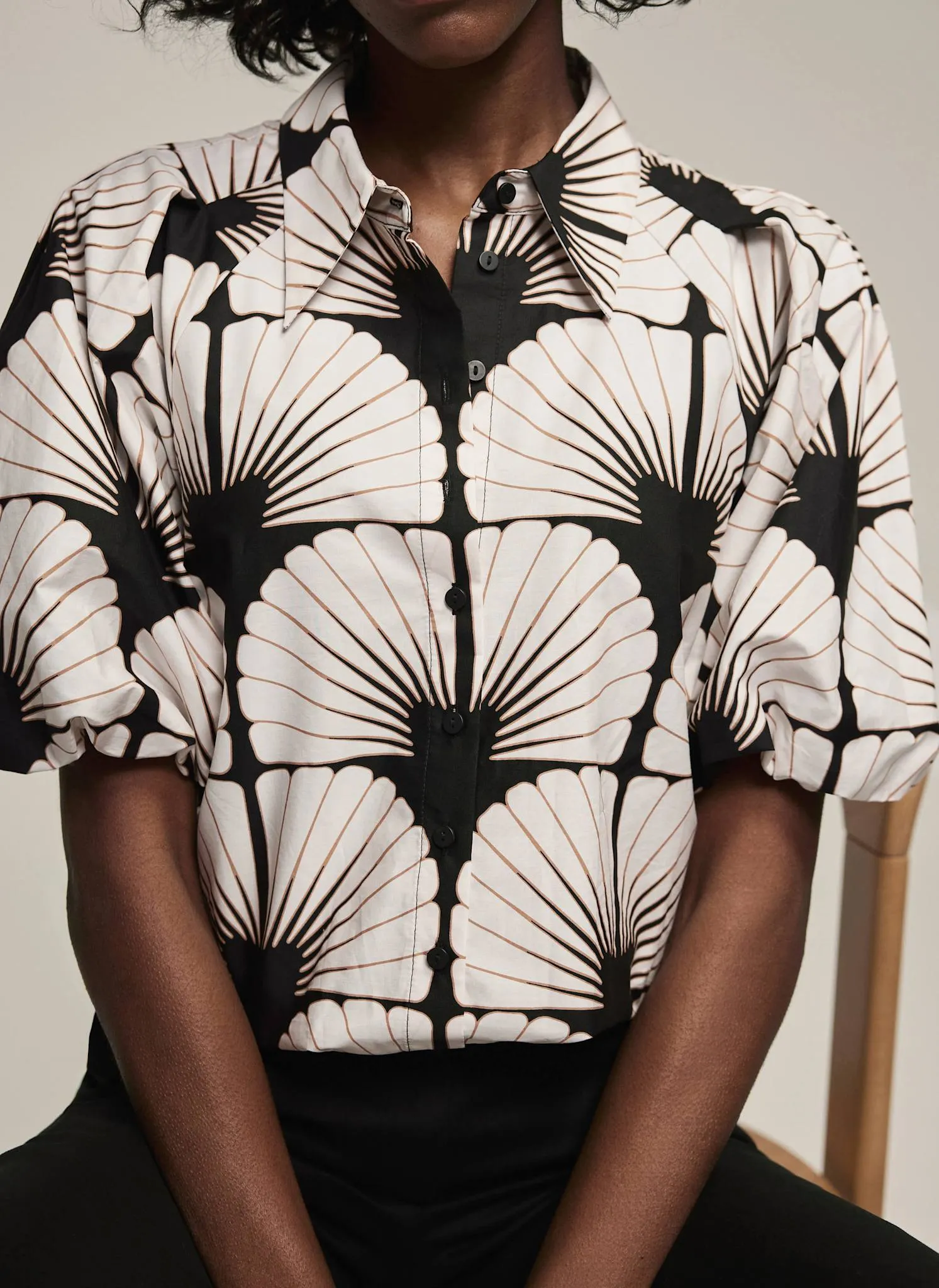 Neutral Shell Print Shirt sold by Mint Velvet product image thumbnail 5