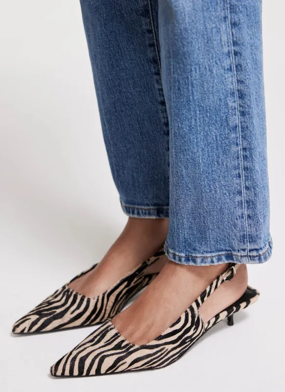 Ines Zebra Print Kitten Heels sold by Mint Velvet
