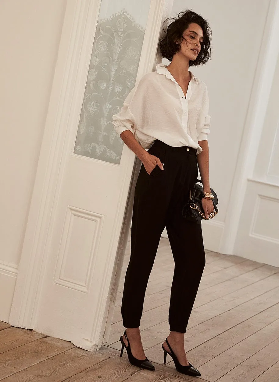 Black Belted Popper Joggers sold by Mint Velvet product image thumbnail 2