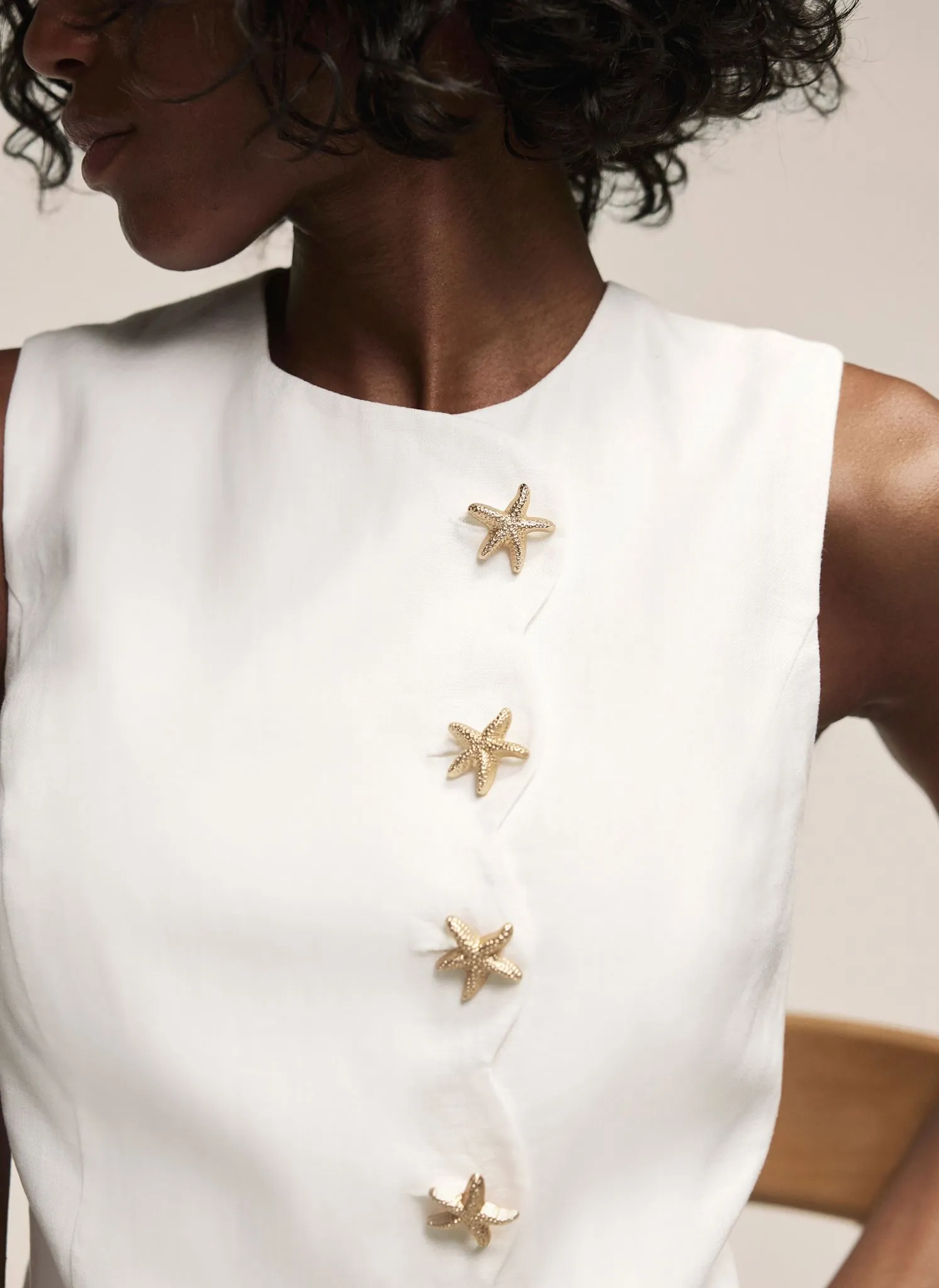White Linen Starfish Top sold by Mint Velvet product image thumbnail 3