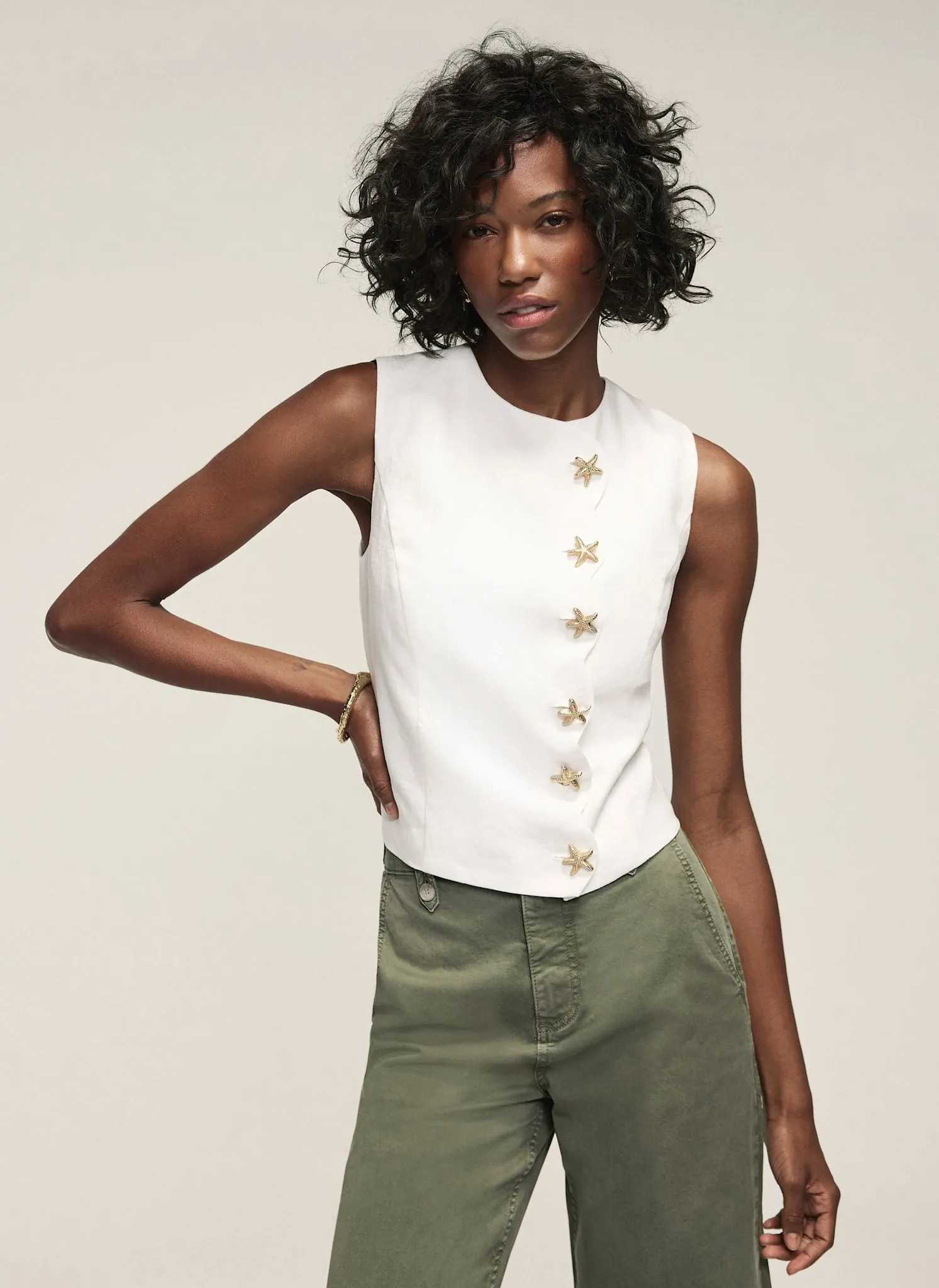 White Linen Starfish Top sold by Mint Velvet product image thumbnail 2