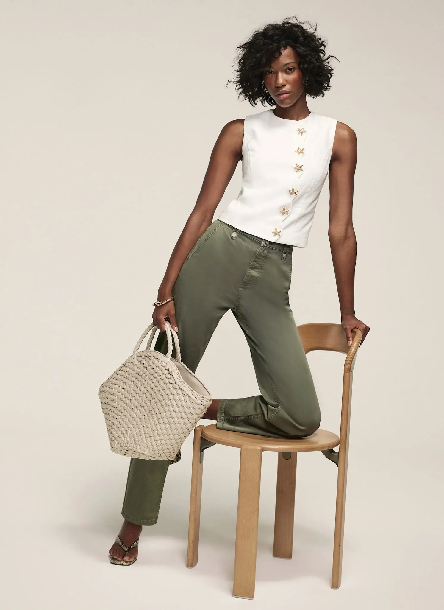 White Linen Starfish Top sold by Mint Velvet product image thumbnail 4