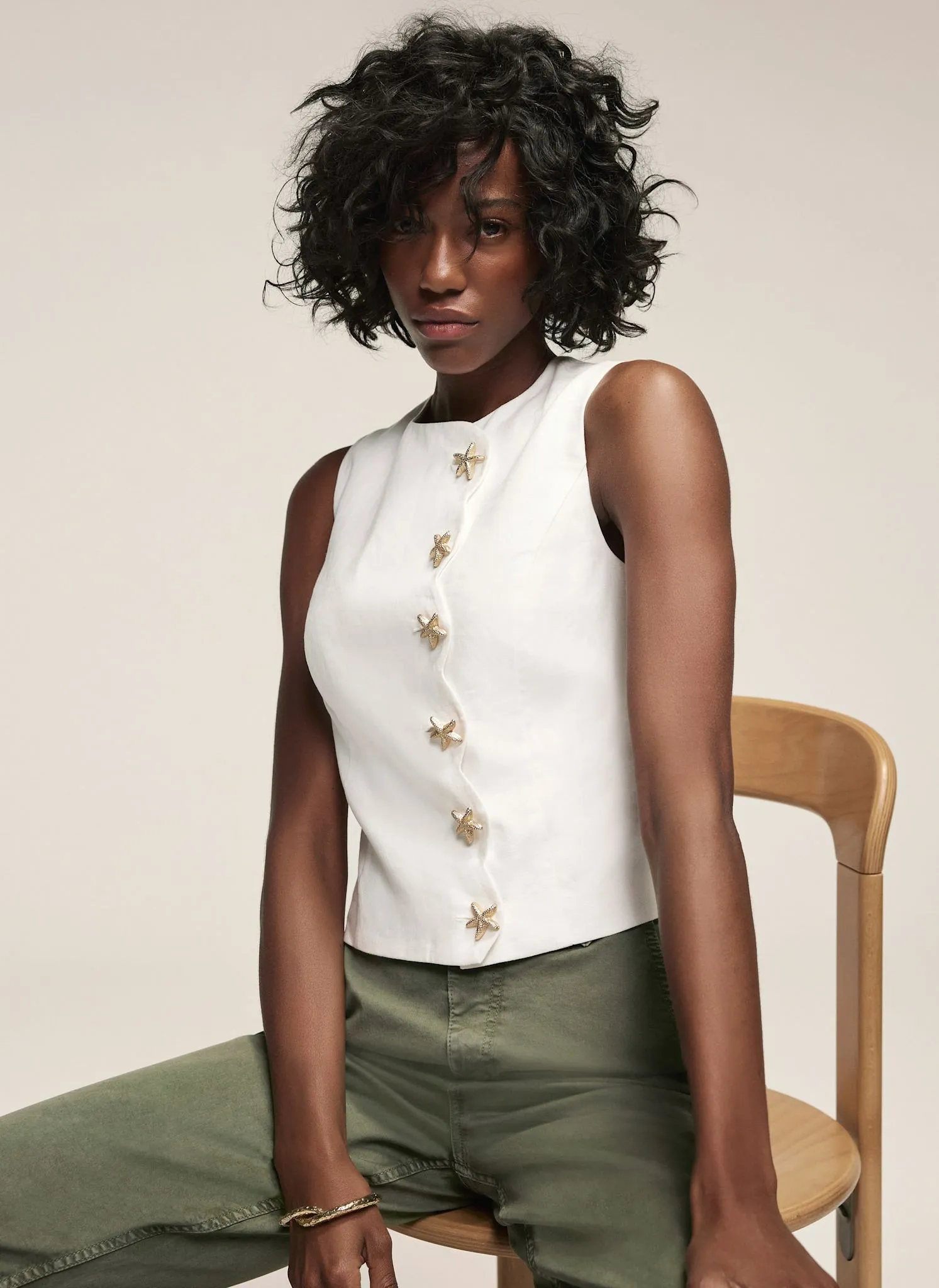 White Linen Starfish Top sold by Mint Velvet product image thumbnail 5