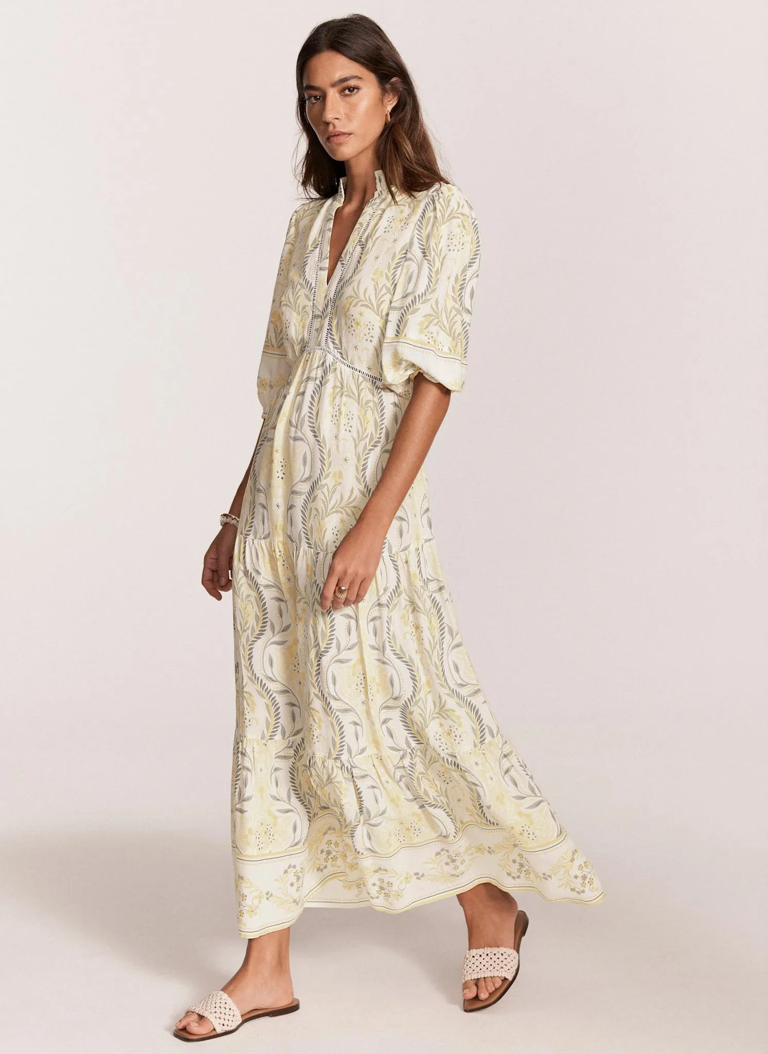Yellow Floral Print Maxi Dress sold by Mint Velvet product image thumbnail 2