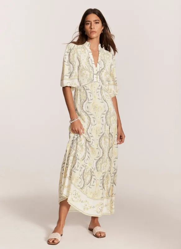Yellow Floral Print Maxi Dress sold by Mint Velvet