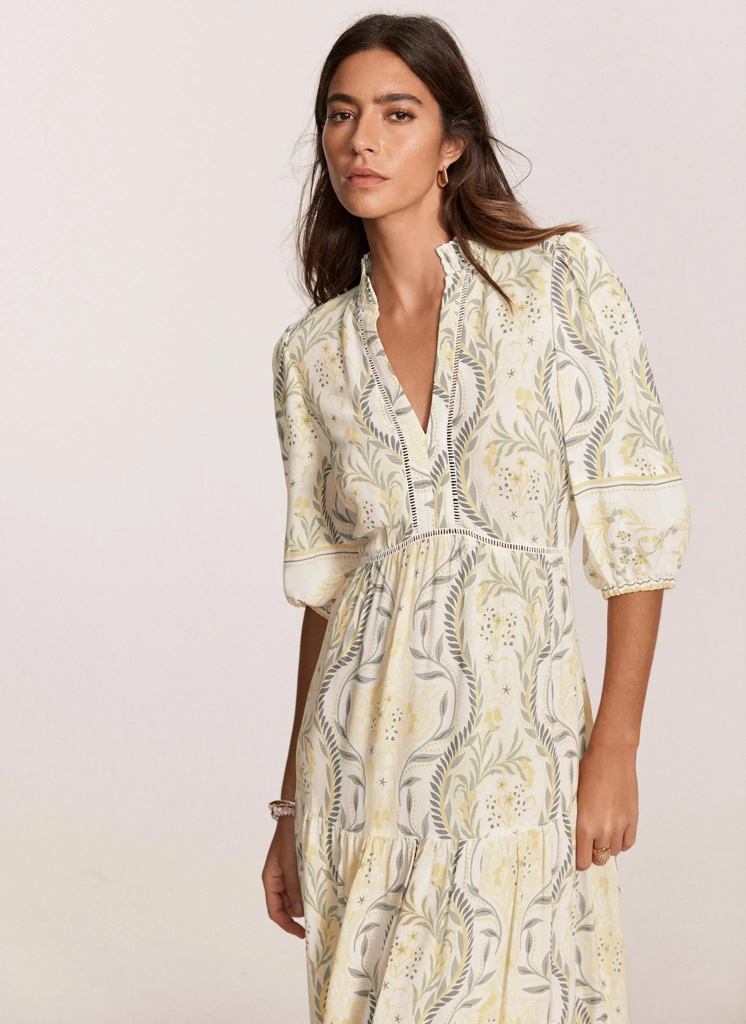 Yellow Floral Print Maxi Dress sold by Mint Velvet product image thumbnail 4