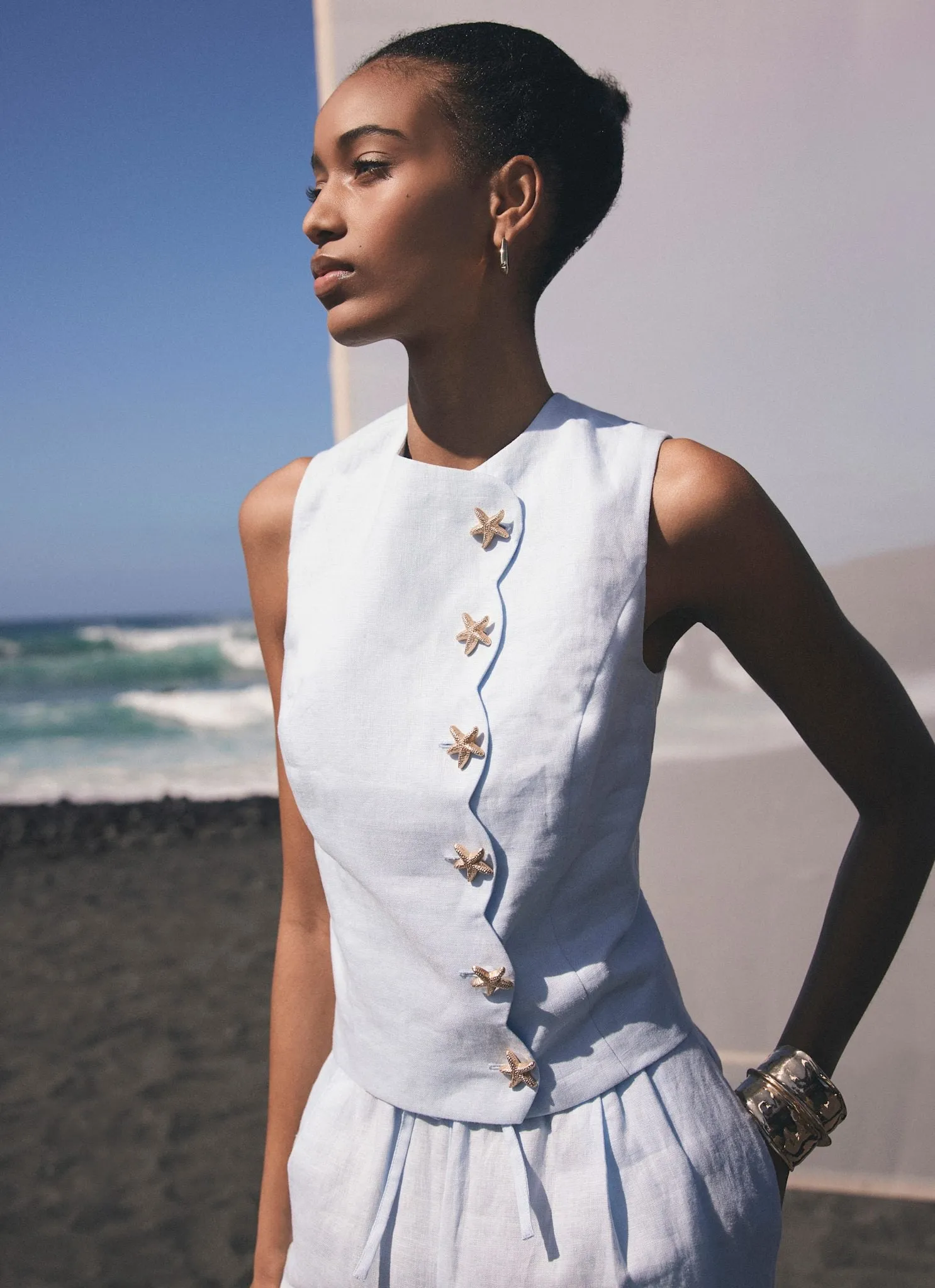 Blue Linen Starfish Top sold by Mint Velvet product image thumbnail 4