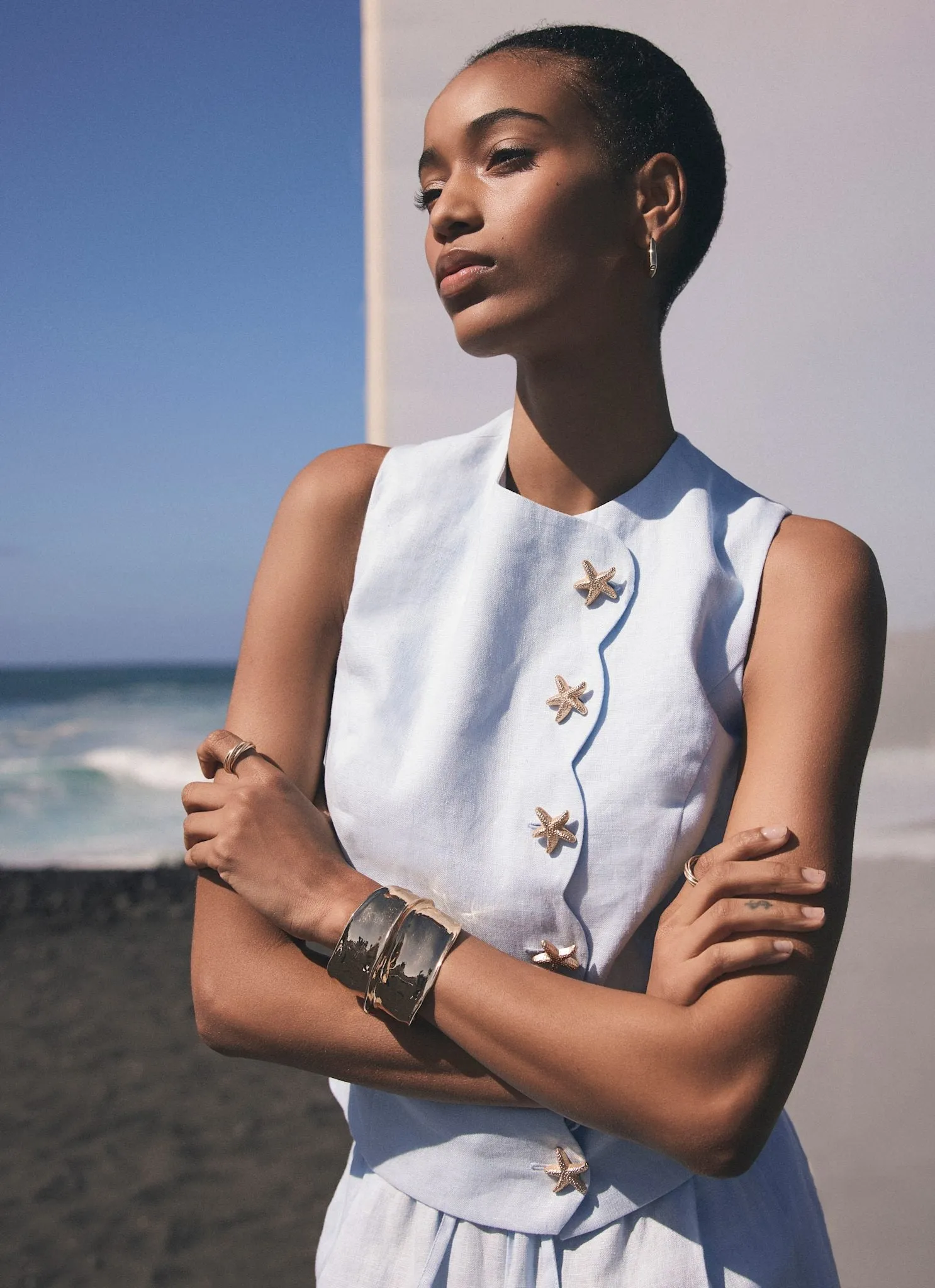 Blue Linen Starfish Top sold by Mint Velvet product image thumbnail 3