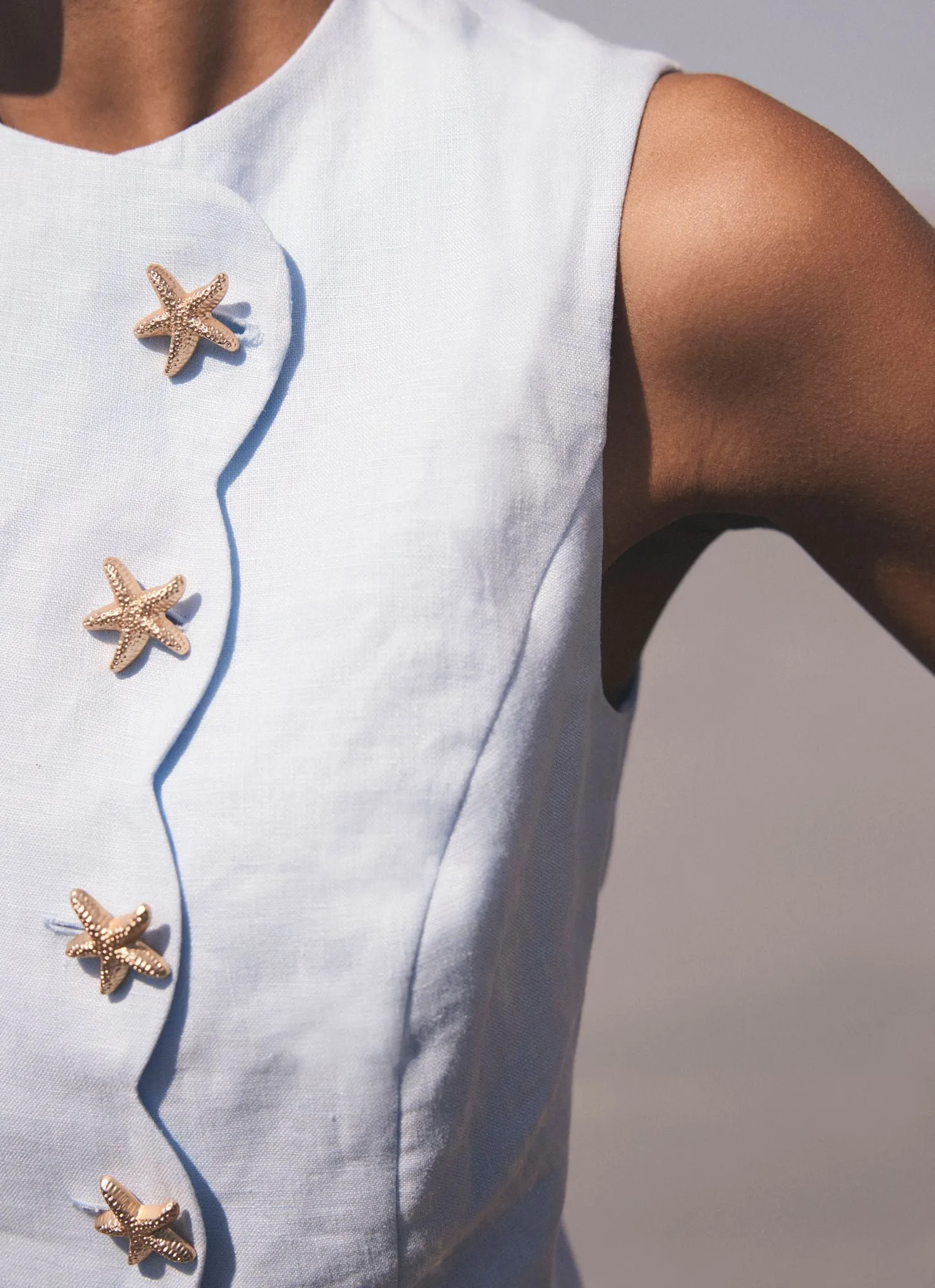 Blue Linen Starfish Top sold by Mint Velvet product image thumbnail 5