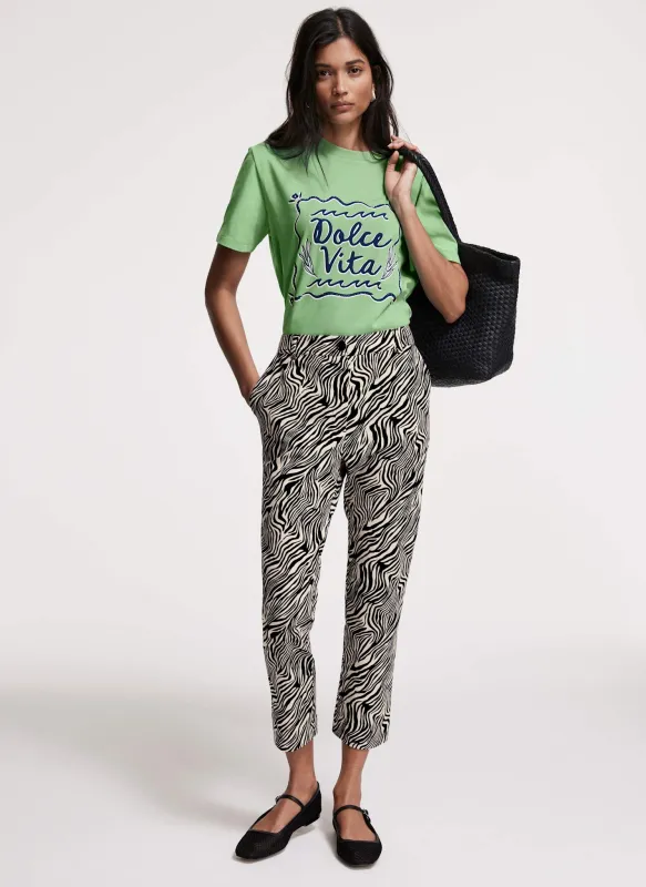 Zebra Print Capri Trousers sold by Mint Velvet