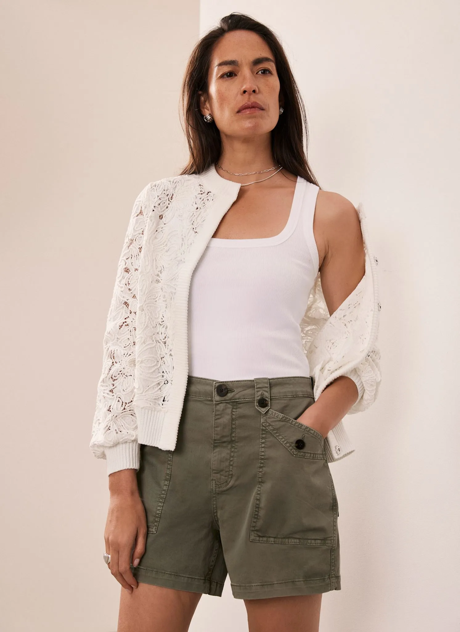 Khaki Utility Shorts sold by Mint Velvet product image thumbnail 2