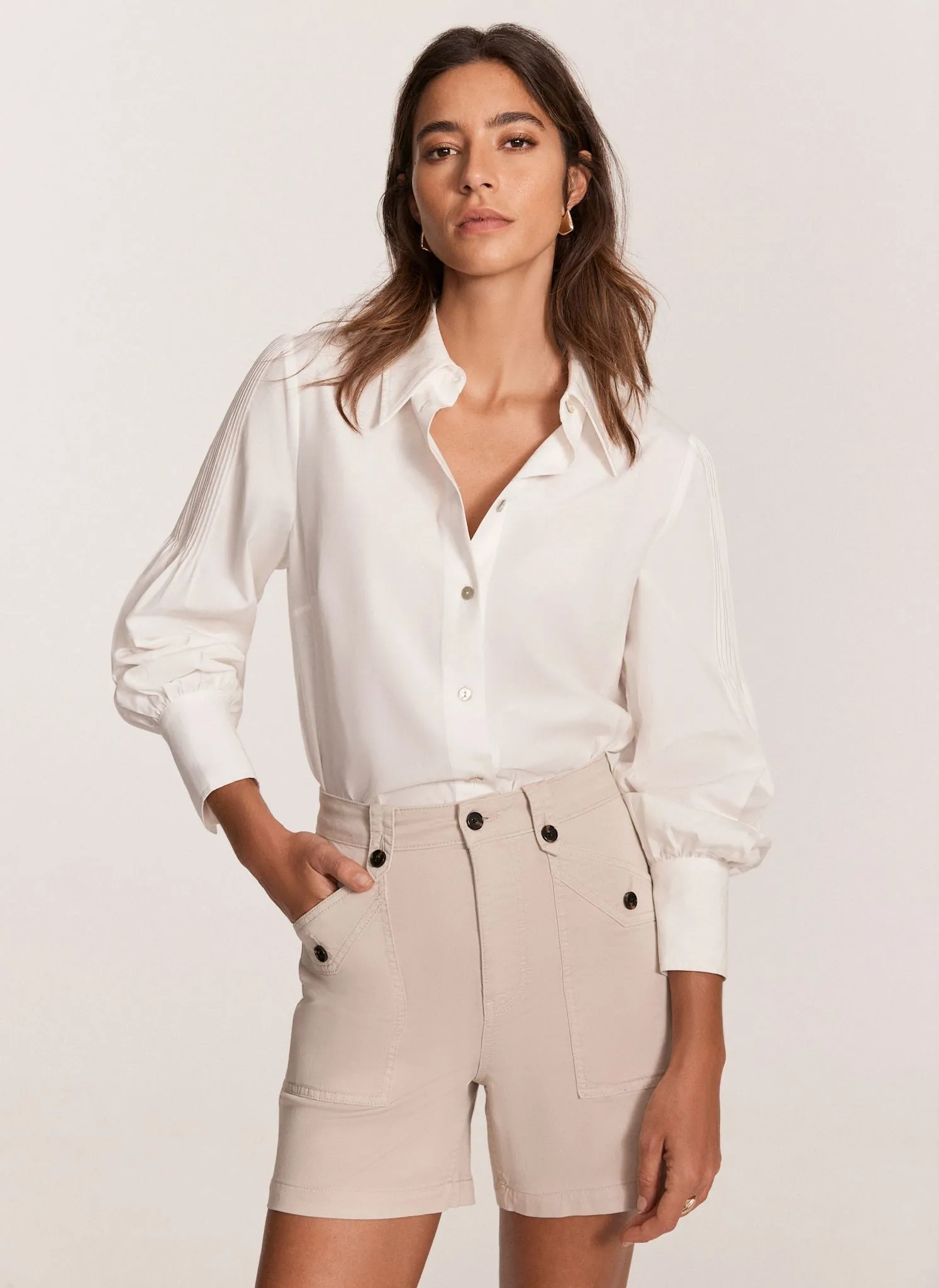 Neutral Cotton Chino Shorts sold by Mint Velvet product image thumbnail 4