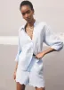 Blue Linen Scallop Trim Shorts sold by Mint Velvet
