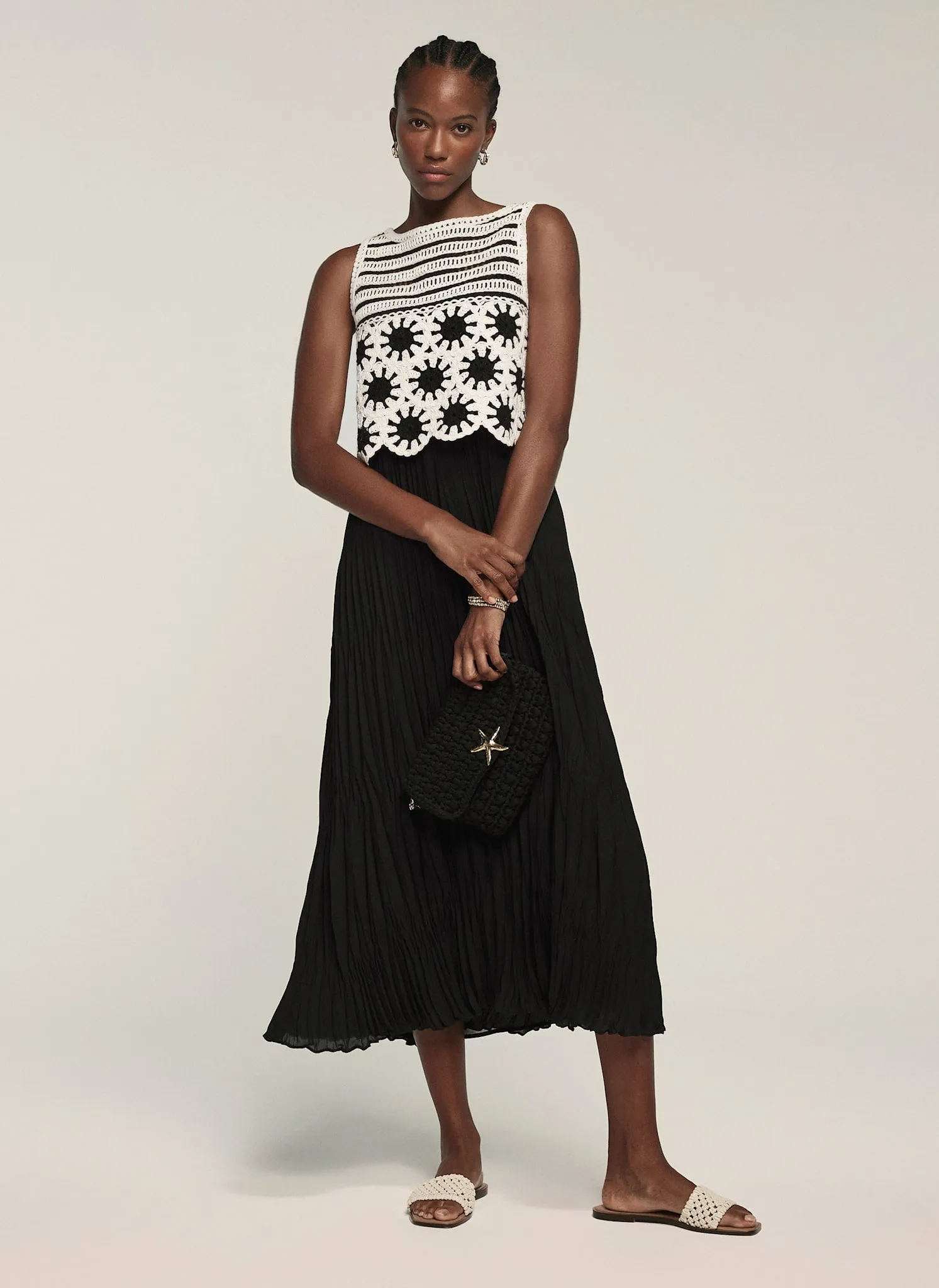 Black Crochet Midi Dress sold by Mint Velvet product image thumbnail 4