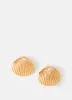 Gold Tone Statement Shell Earring sold by Mint Velvet