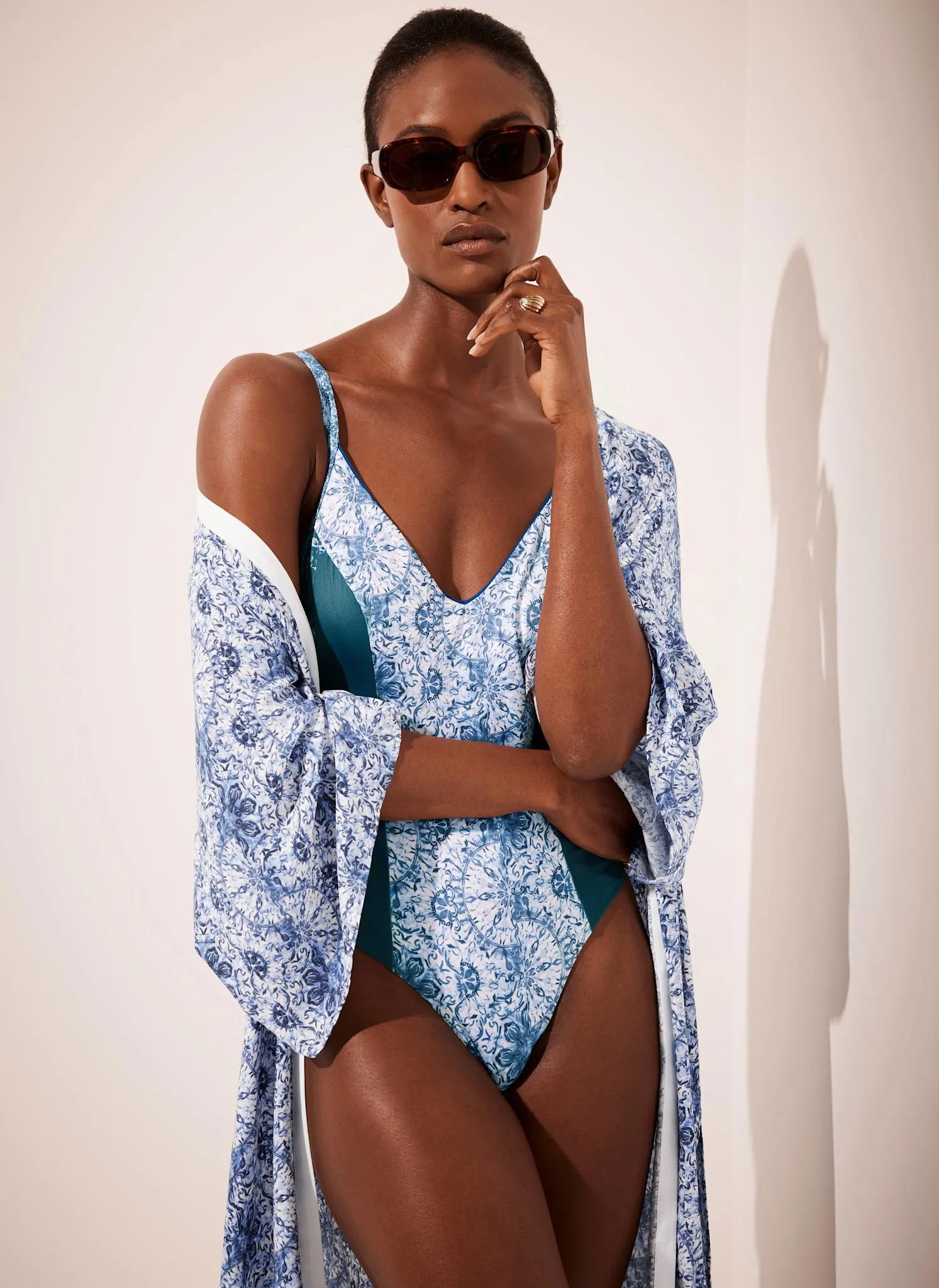 Blue Paisley Print Swimsuit sold by Mint Velvet product image thumbnail 4