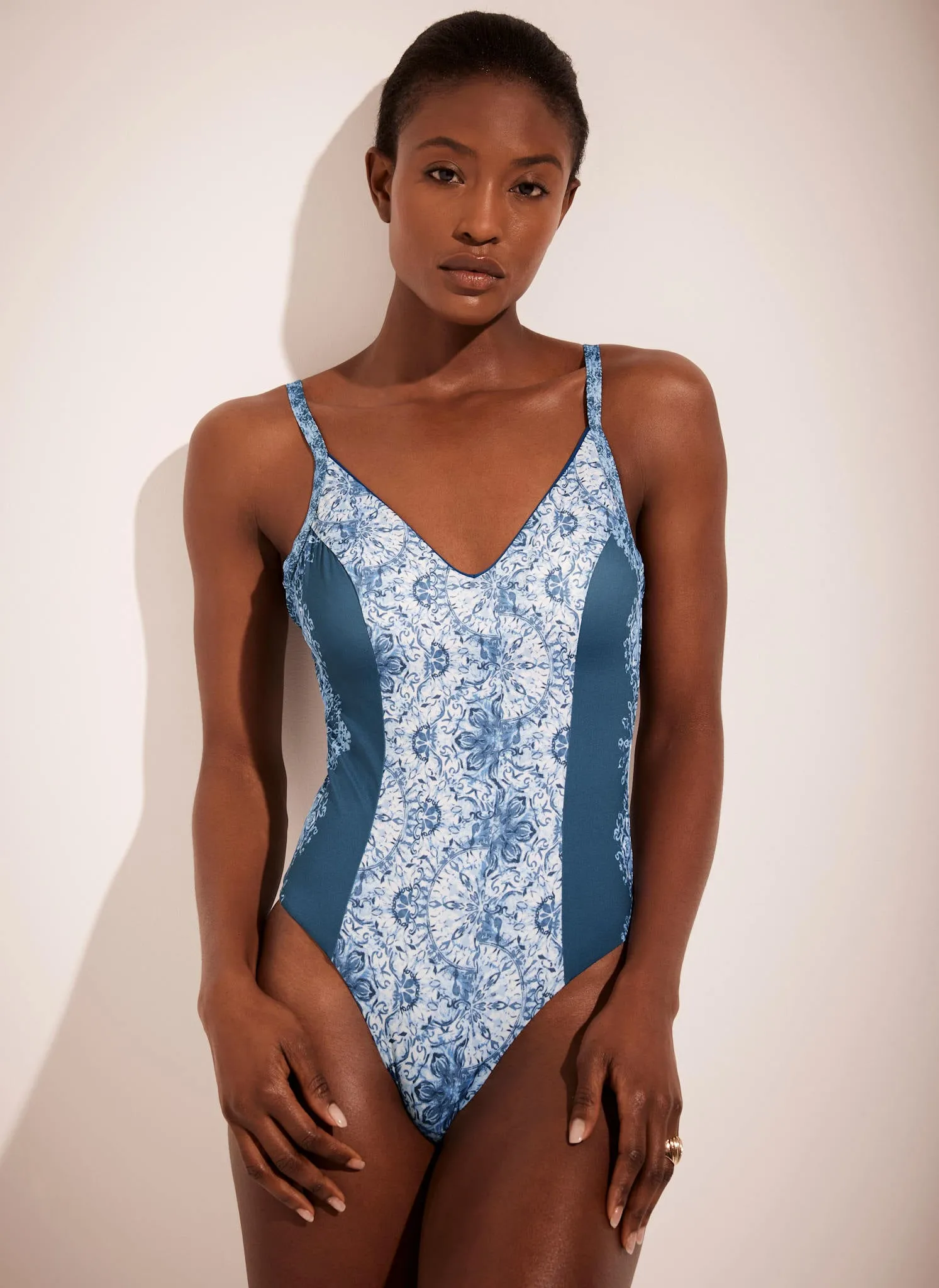 Blue Paisley Print Swimsuit sold by Mint Velvet product image thumbnail 2