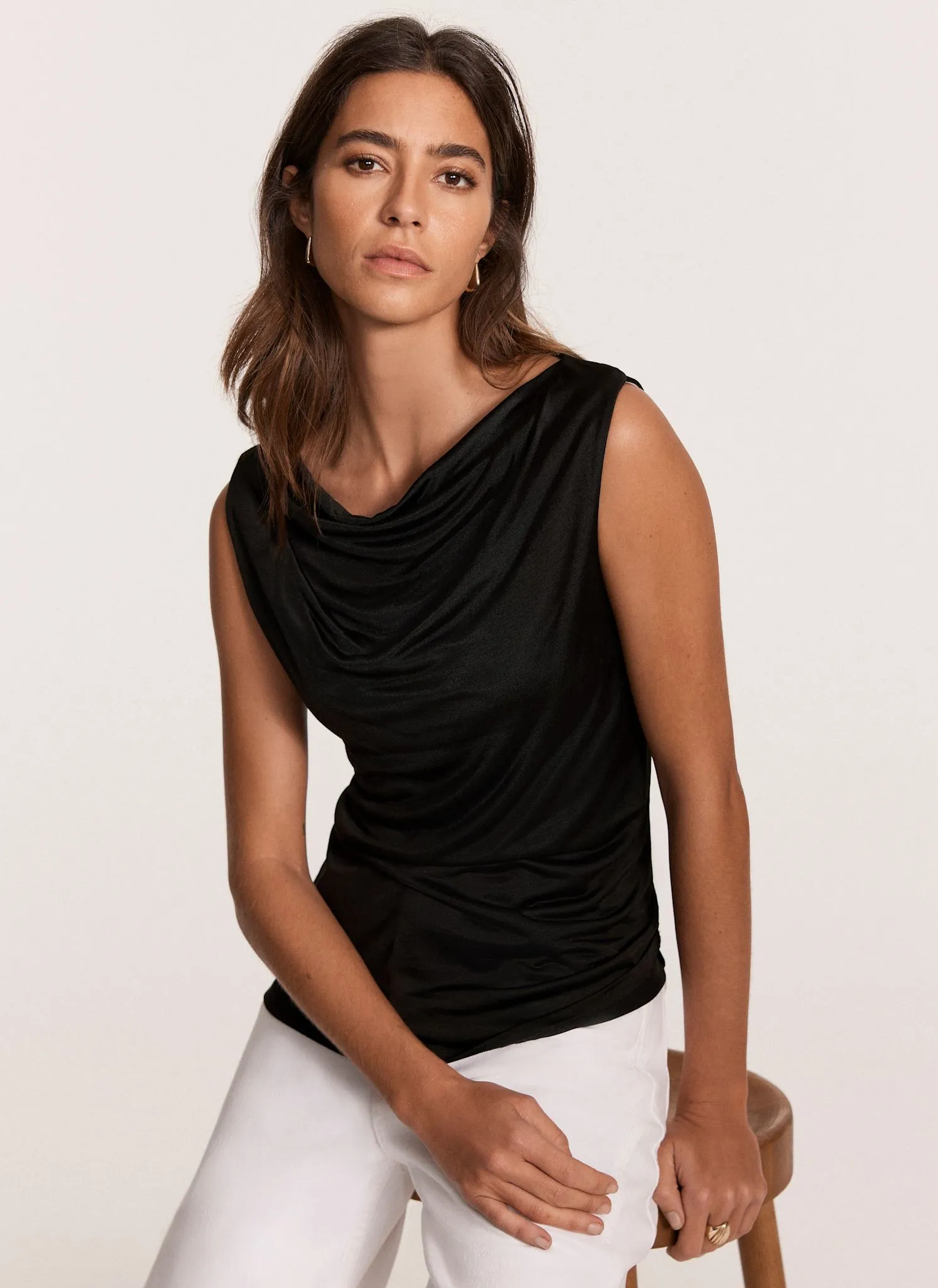 Black Draped Top sold by Mint Velvet product image thumbnail 4