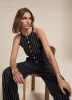 Navy Striped Linen Halter Top sold by Mint Velvet