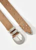 Beige Studded Suede Waist Belt sold by Mint Velvet