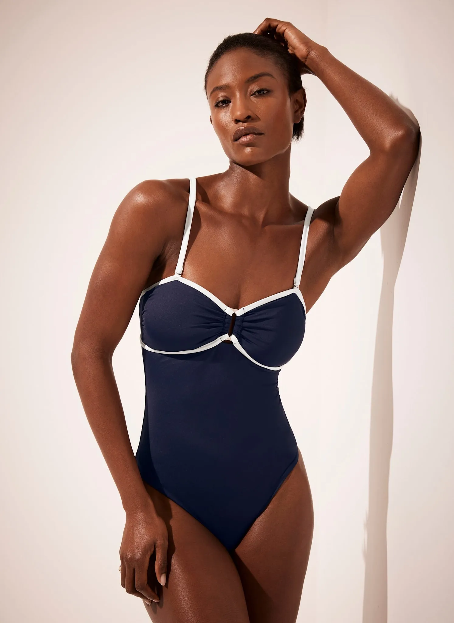 Navy Tipped Swimsuit sold by Mint Velvet product image thumbnail 4