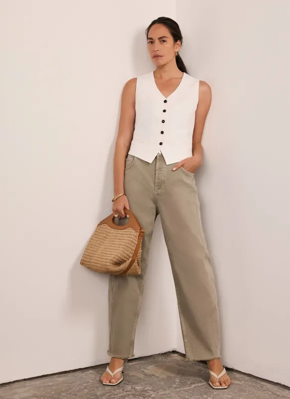 Khaki Barrel Jeans sold by Mint Velvet