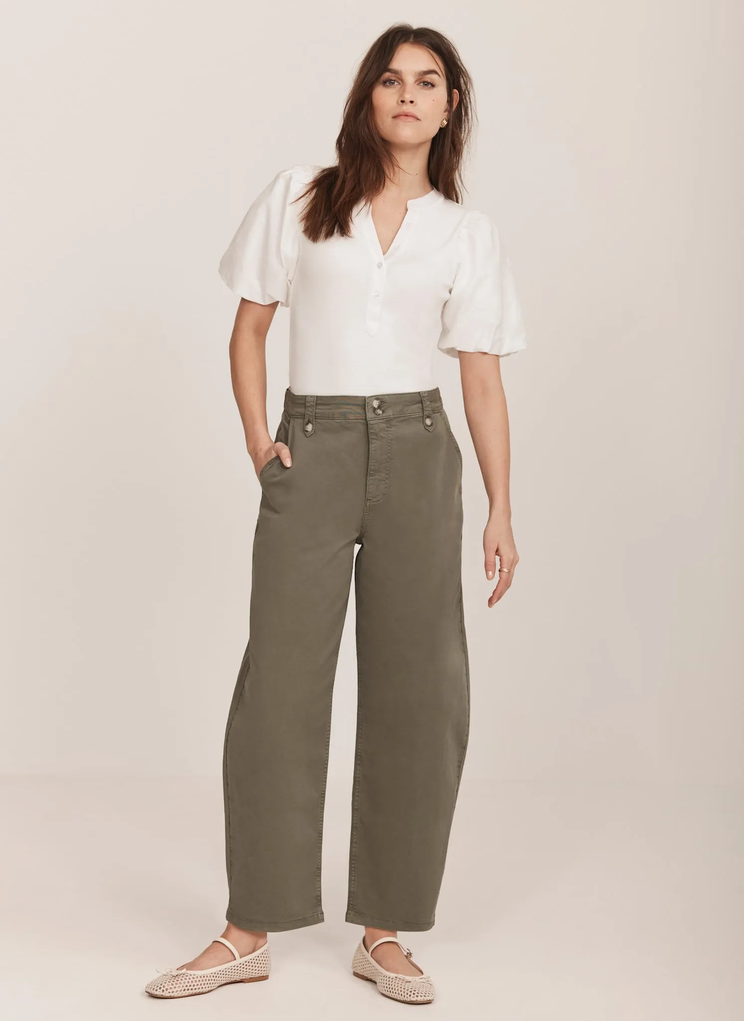 White Puff Sleeve Top sold by Mint Velvet