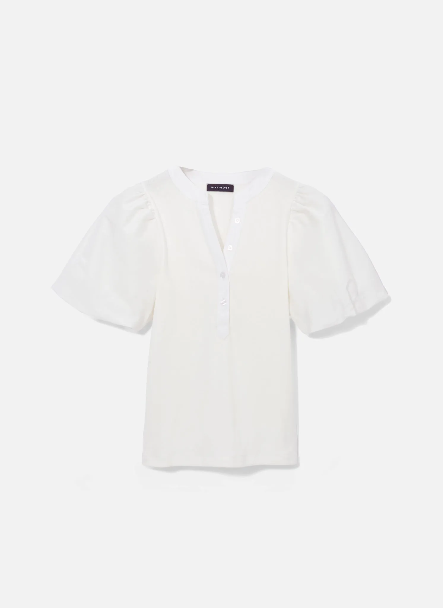 White Puff Sleeve Top sold by Mint Velvet product image thumbnail 5