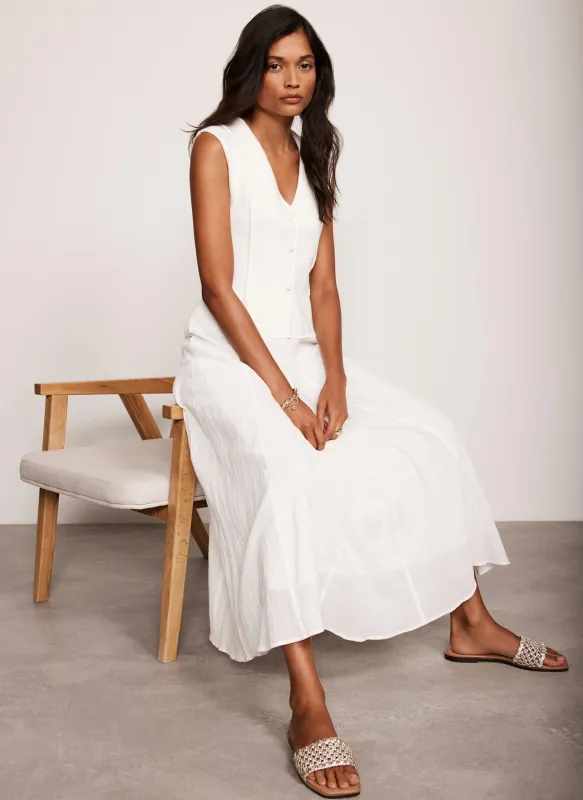 Cream Cotton Blend Waistcoat Knit Dress sold by Mint Velvet